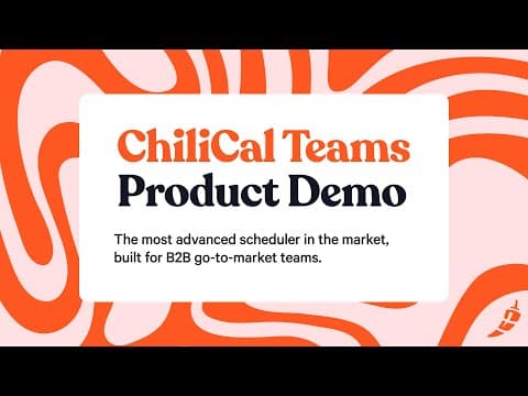 ChiliCal by Chili Piper: The only smart scheduler built for go-to-market teams.