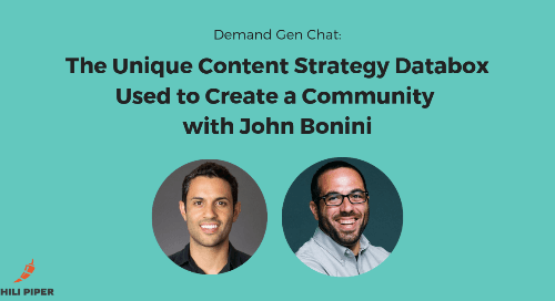 The Unique Content Strategy Databox Used to Create a Community with John Bonini