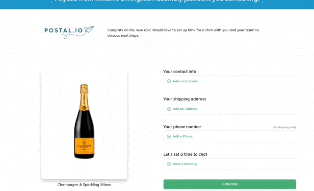 Seamless booking experience for your recipient