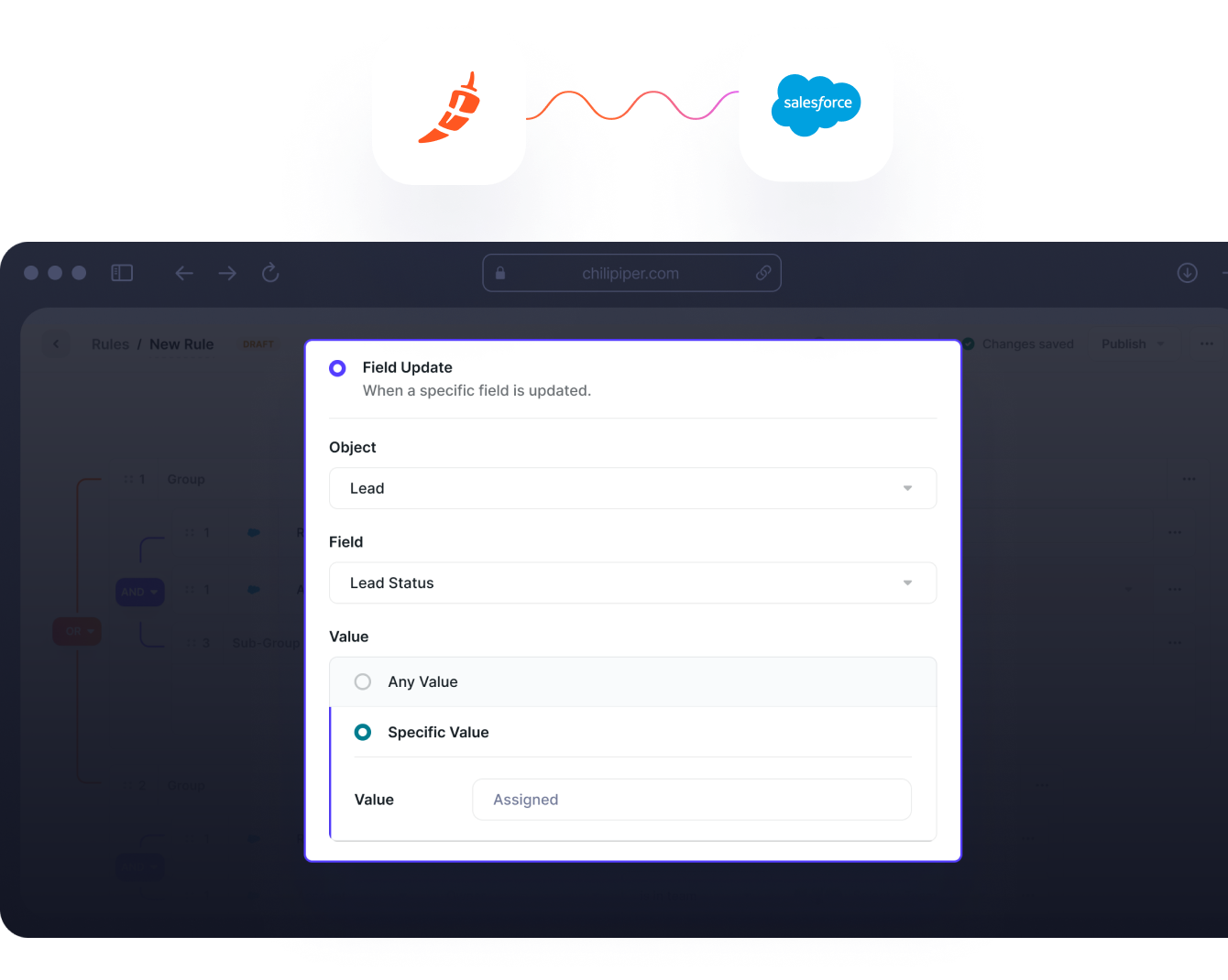 Automatically update Salesforce fields