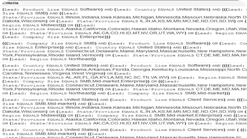 Salesforce lead assignment rules interface